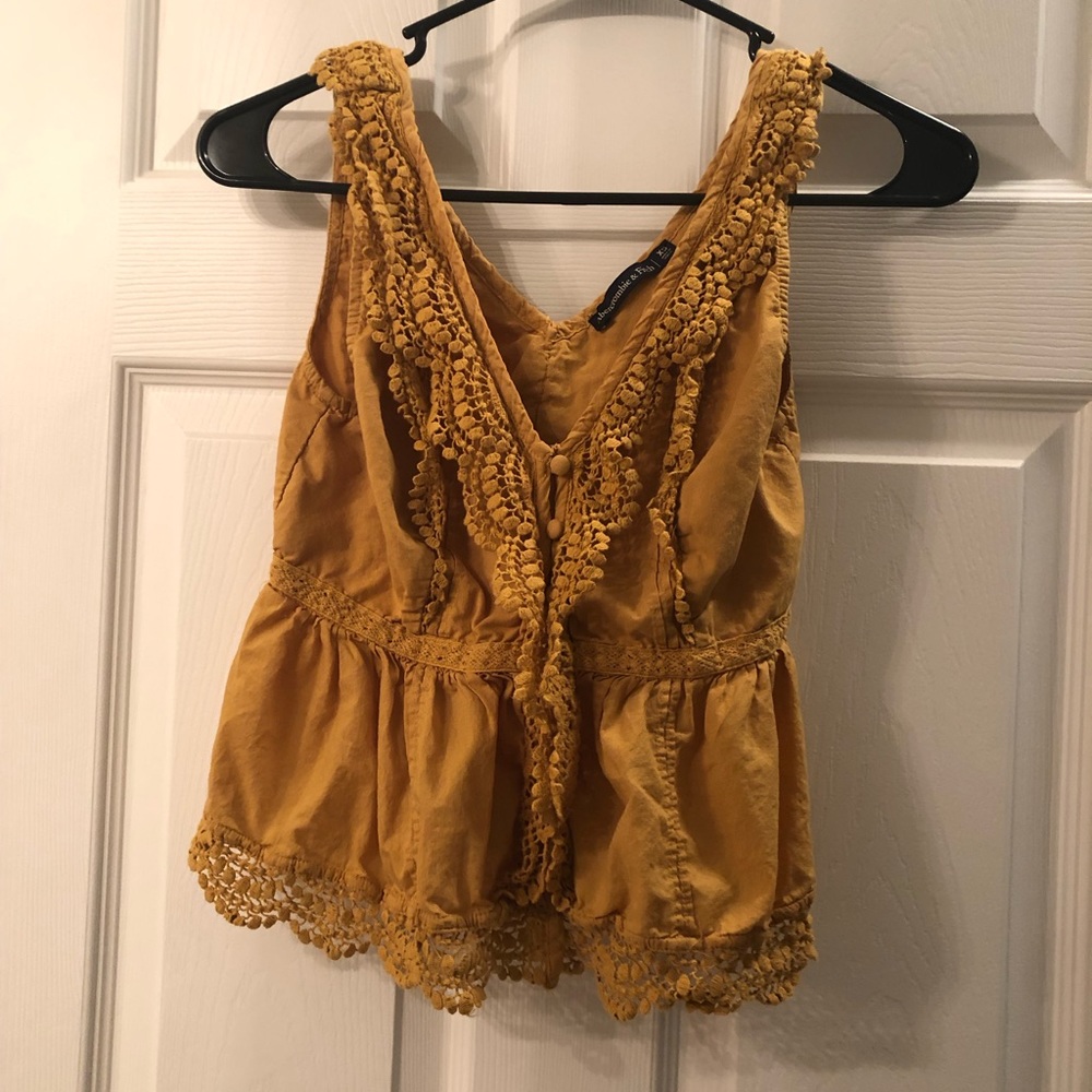 Mustard button blouse - Picture 2 of 3